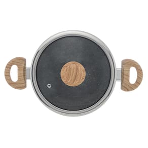 Caçarola de Indução Wolff Preta em Alumínio com Revestimento Cerâmico e Tampa de Vidro Granilite 24cm - CACAROLA INDULCAO ALUM C/REVES E TAMPA PT WOLFF - 3