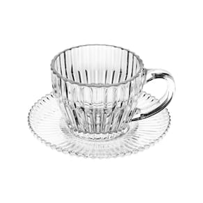 Conjunto 4 Xícaras de Café Wolff Império 110ml com Pires Cristal Design Clássico - CJ XICARA CAFE CRISTAL IMPERATRIZ 110ML 4PCS WOLFF - 1