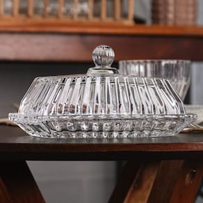 Manteigueira Retangular Wolff Império 17x9x8,5cm Cristal com Tampa Decorativa - MANTEIGUEIRA RET DE CRIST C/TAMPA 17X9X8,5 WOLFF - 3