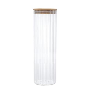 Porta Mantimento Wolff 1,3L Vidro Borossilicato Tampa Bambu - PORTA MANTIMENTO DE VIDRO BOROSSILICATO 1,3L WOLFF - 1