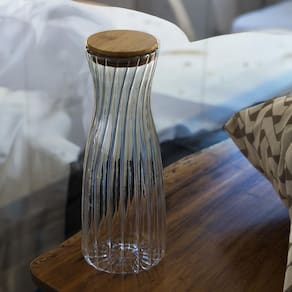 Garrafa de Vidro Borossilicato Wolff 1,6L com Tampa de Bambu Vedação Hermética - GARRAFA DE VIDRO C/TAMPA DE BAMBU 1,6L WOLFF - 3