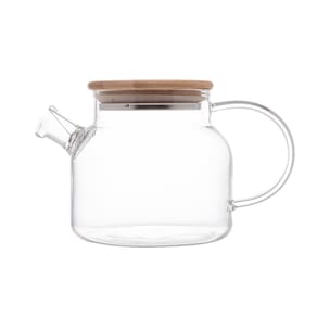 Chaleira de Vidro Wolff 600ml com Tampa de Bambu Resistente ao Calor - CHALEIRA DE VIDRO RESISTENTE A CALOR 600ML WOLFF - 2