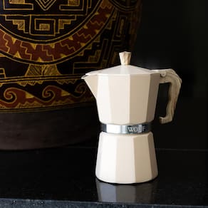 Cafeteira Italiana Wolff 300ml em Alumínio Cabo Plástico 6 Doses Bege Fosca - CAFET ITALIANA DE ALUMINIO CABO FOSCO 300ML WOLFF - 3