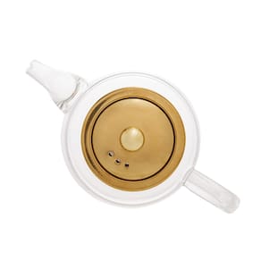 Chaleira de Vidro Wolff 600ml com Difusor Dourado em Inox e Vidro Resistente ao Calor - CHALEIRA DE VIDRO RESISTENTE A CALOR 600ML WOLFF - 3