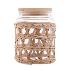 Porta Mantimentos Wolff 750ml Vidro com Sisal Tampa de Madeira - PORTA MANTIMENTOS DE VIDRO E SISAL 750ML WOLFF - 2