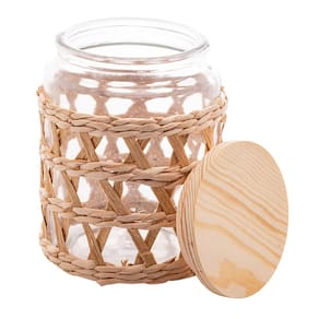 Porta Mantimentos Wolff 750ml Vidro com Sisal Tampa de Madeira - PORTA MANTIMENTOS DE VIDRO E SISAL 750ML WOLFF - 3