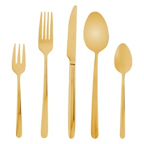 Faqueiro 30 Peças Aço Inox Wolff Viena Dourado com Caixa Litografada Elegância - FAQUEIRO 30 PC DE INOX VIENA DOURADO WOLFF - 1