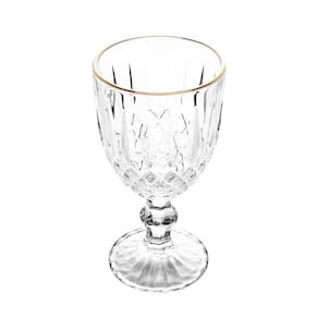 Conjunto 6 Taças de Água Wolff Greek 320ml Vidro Fio Dourado Clássico - CJ TACAS P/ AGUA DE VIDRO GREEK 320ML 6PCS WOLFF - 1