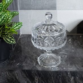 Potiche com Pé Wolff Louise Cristal 14x23cm Acabamento Premium - POTICHE DEC DE CRISTAL C/PE LOUISE 14X23CM WOLFF - 2