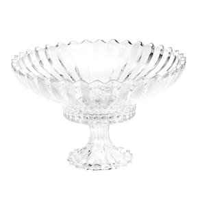 Centro de Mesa com Pé de Cristal Wolff Geneva 32x21cm Design Imponente - CENTRO DE MESA  GENEVA 32CX21CM WOLFF - 1