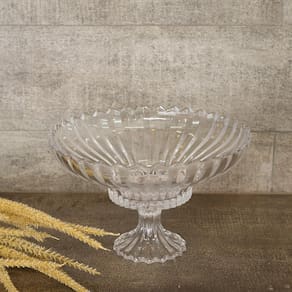 Centro de Mesa com Pé de Cristal Wolff Geneva 32x21cm Design Imponente - CENTRO DE MESA  GENEVA 32CX21CM WOLFF - 3