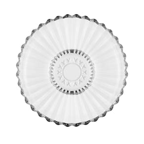 Centro de Mesa de Cristal Wolff Geneva Redondo 32,5x32,5x12cm Lapidado Design Sofisticado - CENTRO DE MESA GENEVA 32,5X32,5X12CM WOLFF - 2