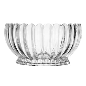 Centro de Mesa de Cristal Wolff Geneva Redondo 22x22x12cm Lapidado Design Sofisticado - CENTRO DE MESA DE CRISTAL GENEVA 22X22X12CM WOLFF - 1