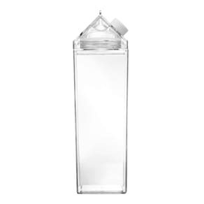 Garrafa Multiuso Lyor My Box 1L Poliestireno com Tampa Antivazamento e Design Caixa de Leite - GARRAFA DE POLIESTIRENO MY BOX 1L LYOR - 2