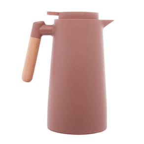 Garrafa Térmica Lyor Tap 1L com Termômetro Digital Cabo de Madeira Nude - GARRAFA TERM COM CABO DE MADEIRA E TERMO  1L LYOR - 2