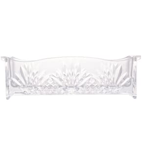 Porta Talher de Cristal Lyor Dublin 27x8x9cm Alto Relevo Elegante Transparente Resistente - PORTA TALHER DE CRISTAL DUBLIN 27X8X9 LYOR - 1