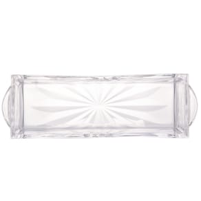 Porta Talher de Cristal Lyor Dublin 27x8x9cm Alto Relevo Elegante Transparente Resistente - PORTA TALHER DE CRISTAL DUBLIN 27X8X9 LYOR - 2