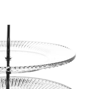 Porta Doces 3 Andares Lyor Renaissance Cristal Requintado Transparente Elegante Resistente - PORTA DOCES 3 AND CRISTAL 26,5X31,5X35,5CM LYOR - 3