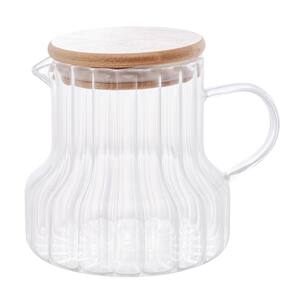 Jarra de Vidro Lyor Classic 620ml Tampa Bambu Vidro Borossilicato Resistente e Elegante - JARRA DE VIDRO C/TAMPA DE BAMBU CLASSIC 620ML LYOR - 1