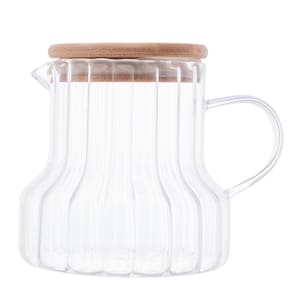 Jarra de Vidro Lyor Classic 620ml Tampa Bambu Vidro Borossilicato Resistente e Elegante - JARRA DE VIDRO C/TAMPA DE BAMBU CLASSIC 620ML LYOR - 2