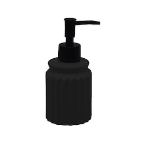 Conjunto Banheiro 2 Peças Lyor Stripes Cerâmica Design Moderno Preto - CONJ 2 PECAS P/ BANHEIRO DE CERAMICA PRETO LYOR - 2