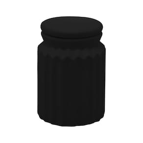 Conjunto Banheiro 2 Peças Lyor Stripes Cerâmica Design Moderno Preto - CONJ 2 PECAS P/ BANHEIRO DE CERAMICA PRETO LYOR - 3