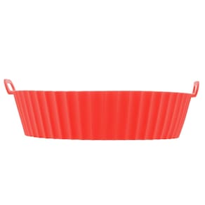 Forma Redonda de Silicone para Air Fryer Lyor 19cm Antiaderente Flexível Resistente Vermelha - FORMA RED  SILIC  P/AIR FRYER VERMELHA 19X6,5 LYOR - 2