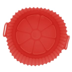 Forma Redonda de Silicone para Air Fryer Lyor 19cm Antiaderente Flexível Resistente Vermelha - FORMA RED  SILIC  P/AIR FRYER VERMELHA 19X6,5 LYOR - 3