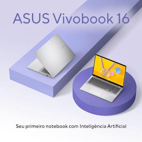 Notebook ASUS Vivobook 16 X1607QA Snapdragon X1 16GB RAM 1TB SSD Tela 16” Full HD LED Windows 11 Home Copilot+ PC