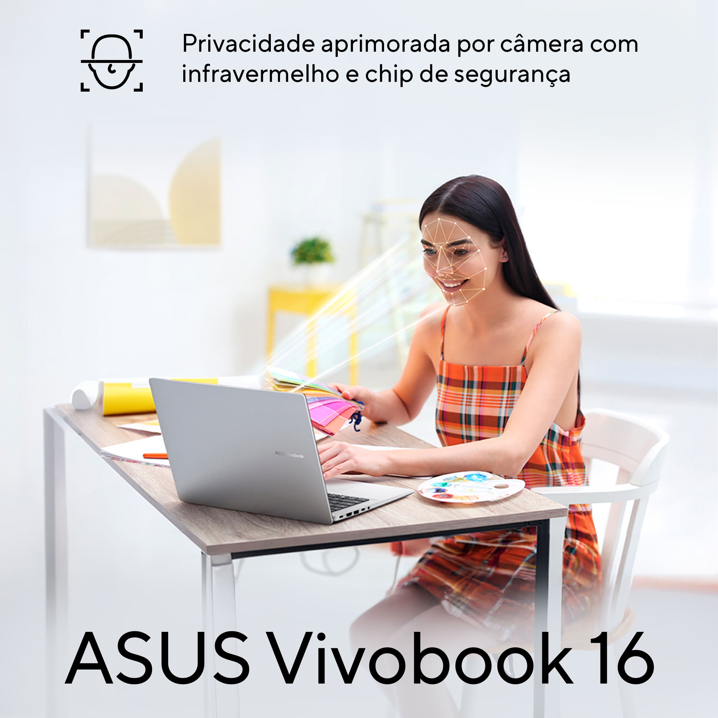 Notebook ASUS Snapdragon X1 16GB RAM 1TB SSD Tela 16" Windows 11 - Vivobook 16 X1607QA - 3