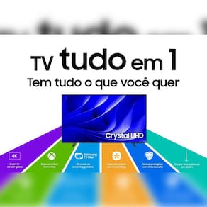 Smart TV Samsung 70” 4K Ultra HD 70DU8000 Crystal HDR AirSlim Alexa Gaming Hub - 2