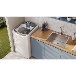 Máquina de Lavar 13kg Electrolux LDA13 Efficient Duplo Dispenser Máxima Diluição Cesto Inox Branca