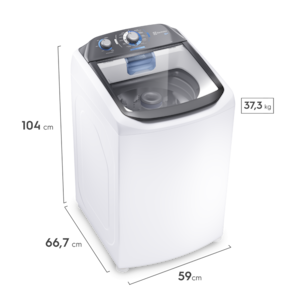 Máquina de Lavar 13kg Electrolux LDA13 Efficient Duplo Dispenser Máxima Diluição Cesto Inox Branca