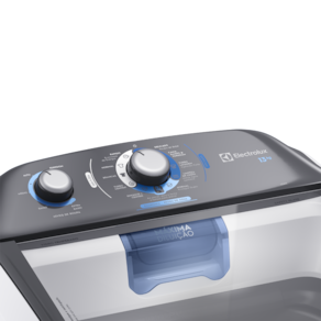 Máquina de Lavar 13kg Electrolux LDA13 Efficient Duplo Dispenser Máxima Diluição Cesto Inox Branca