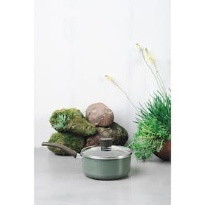 Panela Multiflon Ekó 18cm Antiaderente Tampa de Vidro Verde - 3