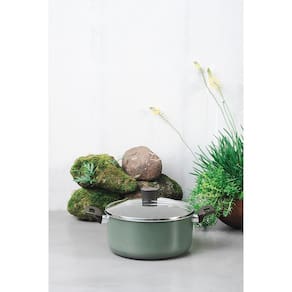 Caçarola Multiflon Ekó 22cm Antiaderente Tampa Vidro Verde - 3