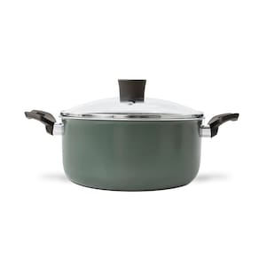 Caçarola Multiflon Ekó 24cm Antiaderente Tampa Vidro Verde - 1