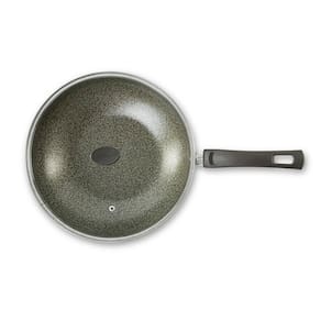 Frigideira Wok Multiflon Ekó 28cm Com Tampa de Vidro Antiaderente 4,3L Verde - 2