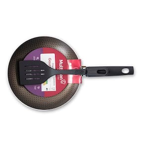 Frigideira Multiflon Gourmet 22cm com Espátula Antiaderente Cinza - FRIGIDEIRA 22 GOURMET ESPATULA CZ MULTIFLON - 1