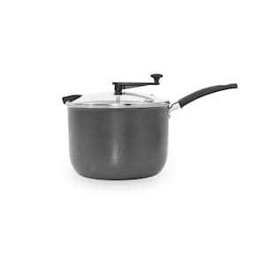 Pipoqueira Multiflon 22cm 5,6L Antiaderente com Tampa de Vidro Cinza - 1