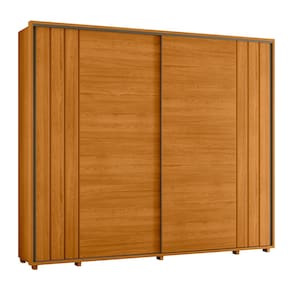 Guarda-Roupa Casal Madetec Dalí 2 Portas de Correr 8 Gavetas Cabideiro Extensível Escada Retrátil - CINAMOMO - 1