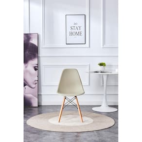 Cadeira Conthey Eiffel Design Eames Base Madeira Estrutura Metálica
