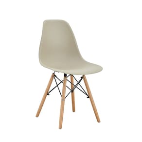 Cadeira Conthey Eiffel Design Eames Base Madeira Estrutura Metálica - NUDE - 3
