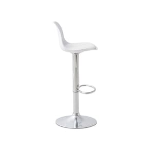 Banqueta Conthey Eiffel Design Eames Assento PP Base Madeira - BRANCA - 3
