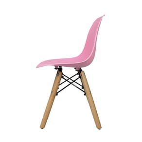 Cadeira Infantil Conthey Eiffel Design Eames Base Madeira Rosa Bebê - CADEIRA CONTHEY EIFFEL INFANTIL ROSA BEBE FI - 3