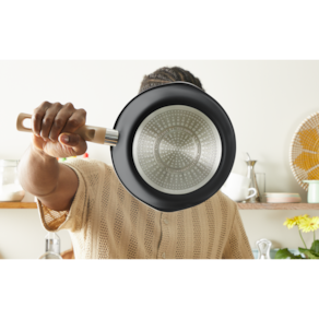 Panela Wok Tefal One Pick Pot 22cm Alumínio Antiaderente Indução Tampa Vidro Preto - 3