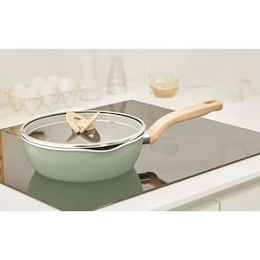 Panela Wok Tefal One Pick Pot 22cm Alumínio Antiaderente Indução Tampa Vidro Verde - 3