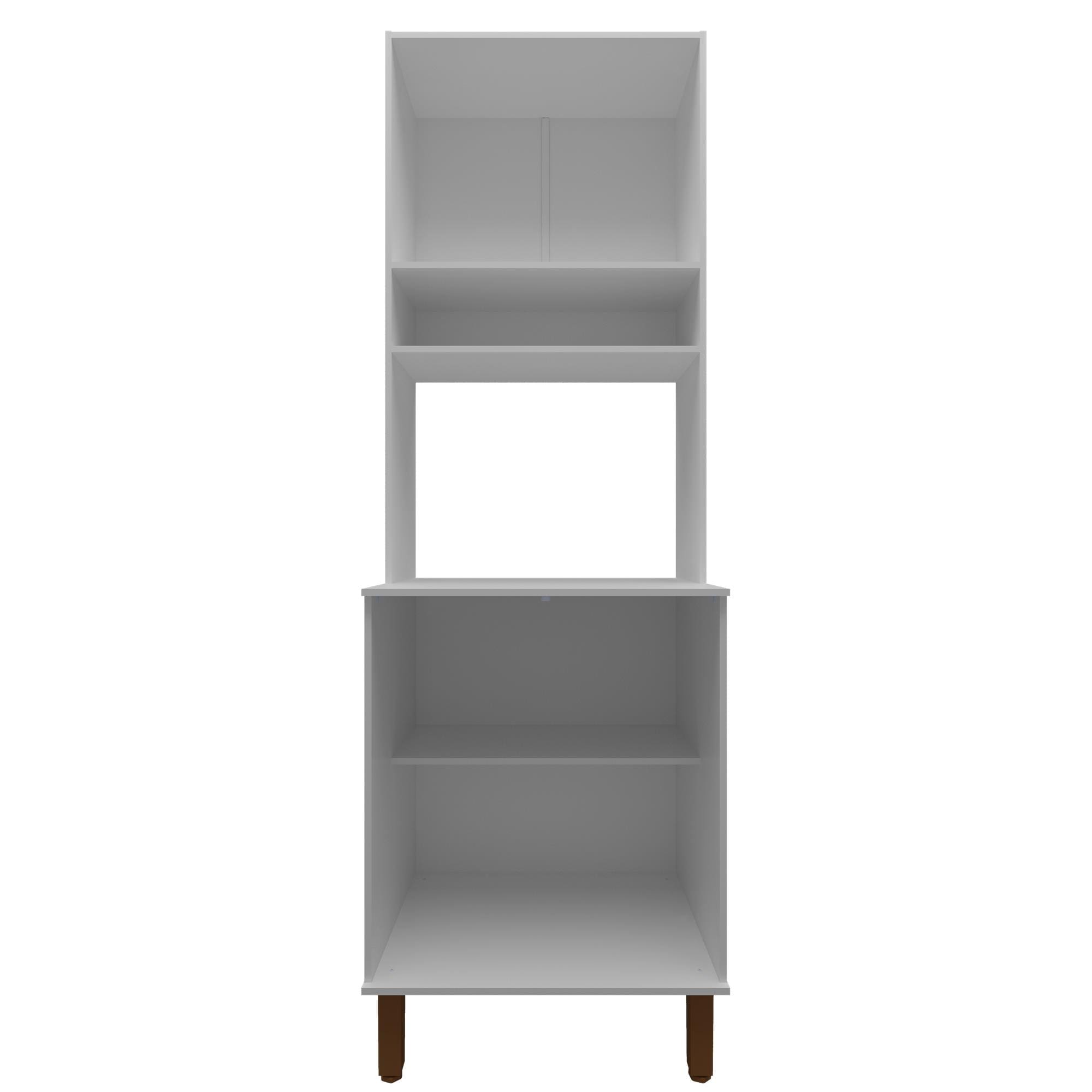 Armário de Cozinha Multiuso Bartira Ágata 60cm 4 Portas 1 Nicho 1 Prateleira - Branco - 3