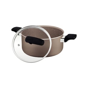 Caçarola Tramontina Milazzo 20cm Alumínio Antiaderente Starflon Max Soft-touch Amêndoa - 1