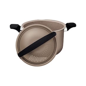 Espagueteira Tramontina Milazzo 22cm Alumínio Antiaderente Starflon Max Soft-touch Amêndoa - 1